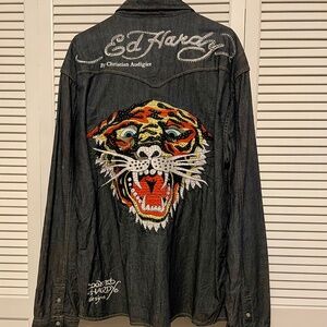 Ed Hardy by Christian Audigier Denim Shirt